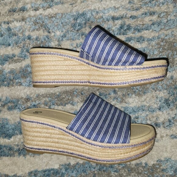 SO® Boysenberry Women's Wedge Slides || 8 EUC - Picture 5 of 8